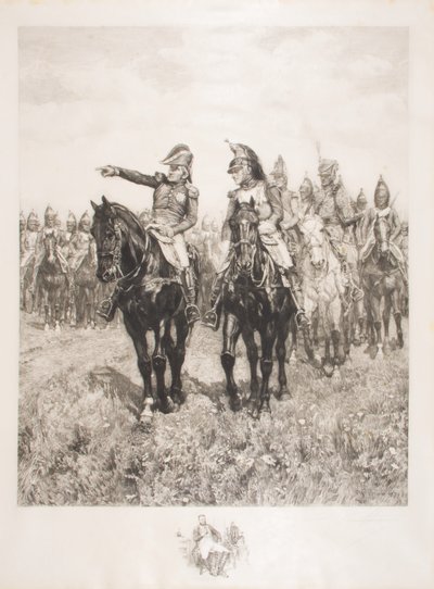 Staff at Austerlitz, Engraved by C. Coppier by Jean Louis Ernest Meissonier